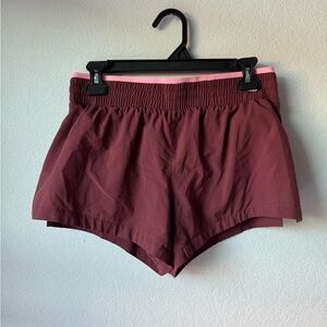 Fabletics Burgundy Running Shorts